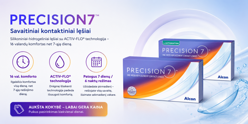 precision7 vienadieniia kontaktiniai lęšiai