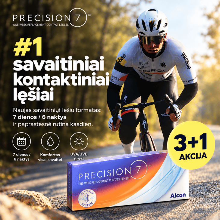 precision7 savaitiniai kontakiniai lęšiai